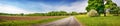 Road panorama on sunny spring day Royalty Free Stock Photo