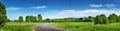 Road panorama on sunny summer day