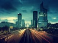Road in Paris LaDefense, France Royalty Free Stock Photo