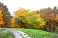 Road through park Royalty Free Stock Photo