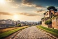 A road passing through the ancient city.