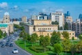 Road passing Azerbaijan State Academic Drama Theater in Baku Royalty Free Stock Photo