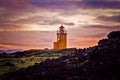 Sunrise at Grindavik Iceland lighthouse Royalty Free Stock Photo