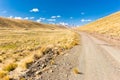 Road path mountains range ridge snow peaks, Bolivia.