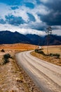 Road among Peru landscape