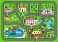 Road play mat for children activity and entertainment Royalty Free Stock Photo
