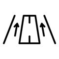 Road point icon outline vector. Pointer navigator