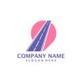 Road Point logo design vector. Point Road logo design template concept