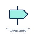 Road pointer pixel perfect RGB color ui icon Royalty Free Stock Photo
