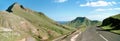 road through Porto Santo hills Royalty Free Stock Photo