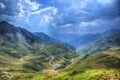 Road in Pyrenees Mountains