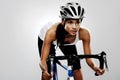 Road racing bicycle woman Royalty Free Stock Photo