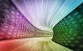 Road rainbow metal concept tunnel panorama Royalty Free Stock Photo
