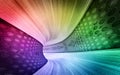 Road rainbow metal concept tunnel panorama Royalty Free Stock Photo