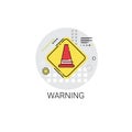 Road Reconstruction Caution Safety Sign Icon