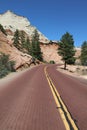 Road through Red Canyon in Dixie National Forest. Utah Royalty Free Stock Photo
