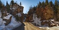 The road through red rocks