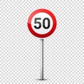 Road red signs collection isolated on transparent background. Road traffic control.Lane usage.Stop and yield. Regulatory Royalty Free Stock Photo