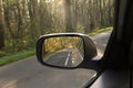 Car Mirror Road View