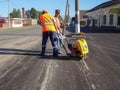 Road repair in Russia (Kaluga region) in 2015.