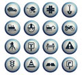 Road repairs icon set Royalty Free Stock Photo