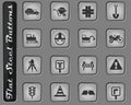 Road repairs icon set Royalty Free Stock Photo