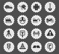 Road repairs icon set Royalty Free Stock Photo