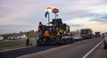 Road repairs . Repaving the highway Royalty Free Stock Photo