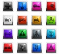 Road repairs icon set Royalty Free Stock Photo