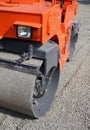 Road roller closeup Royalty Free Stock Photo