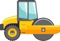 Road Roller Compactor Icon in Flat Style. Vector Illustration Royalty Free Stock Photo