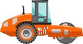 Road Roller Compactor Icon in Flat Style. Vector Illustration Royalty Free Stock Photo