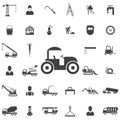 Road roller icon Royalty Free Stock Photo