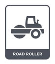 road roller icon in trendy design style. road roller icon isolated on white background. road roller vector icon simple and modern