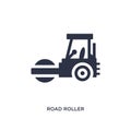 road roller icon on white background. Simple element illustration from tools concept Royalty Free Stock Photo