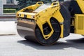 Road rollers paving a road Royalty Free Stock Photo