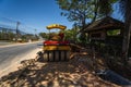 Road rollers working on the new roads construction site. Heavy duty machinery working on highway. Construction equipment