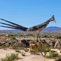 Road Runner Statue from recycled parts in Las Cruces New Mexico