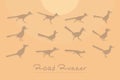 road runner modern vector set