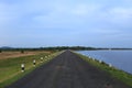 The road in the rural area of Thailand.