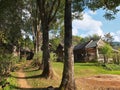 Road in a rural village in northern of Thailand.