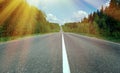 Road in Russian forest Royalty Free Stock Photo