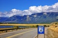 The road Ruta 40 is laid parallel to the Andes