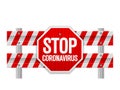 Road safety barrier stop coronavirus