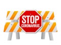 Road safety barrier stop coronavirus