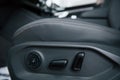 Road safety. Close up view of interior of brand new modern luxury automobile Royalty Free Stock Photo