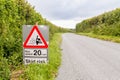 Road Safety Sign for Skid Risk