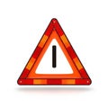 For road safety to indicate hazards or breakdowns often placed on Royalty Free Stock Photo