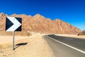 Road in Sahara desert in Egypt Royalty Free Stock Photo