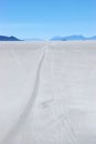 Road on a Salt Desert Royalty Free Stock Photo